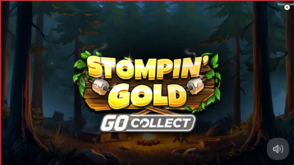 Tampilan visual slot Stompin’ Gold GO Collect dengan karakter yeti dan latar hutan
