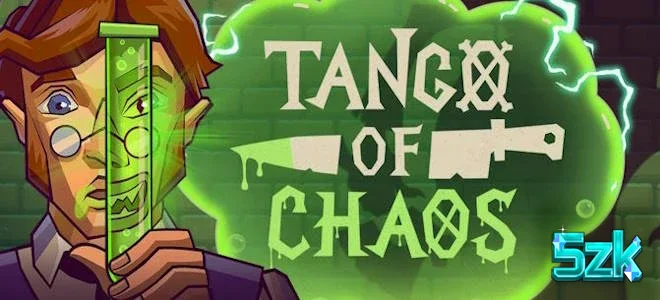Tampilan antarmuka slot Tango of Chaos dengan elemen laboratorium yang dinamis